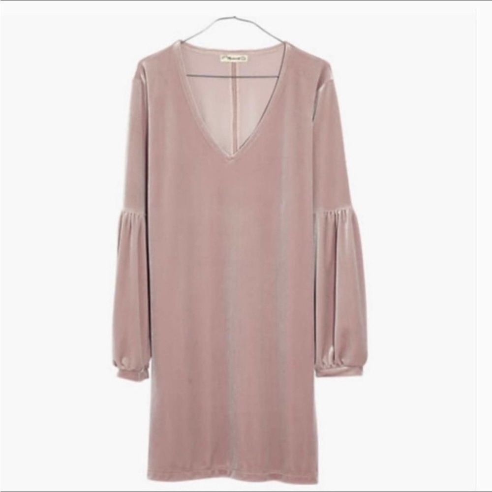 Madewell Velvet Balloon Sleeve Dress XXS